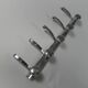 Aluminum vintage wall coat rack with 5 hooks, 1950s