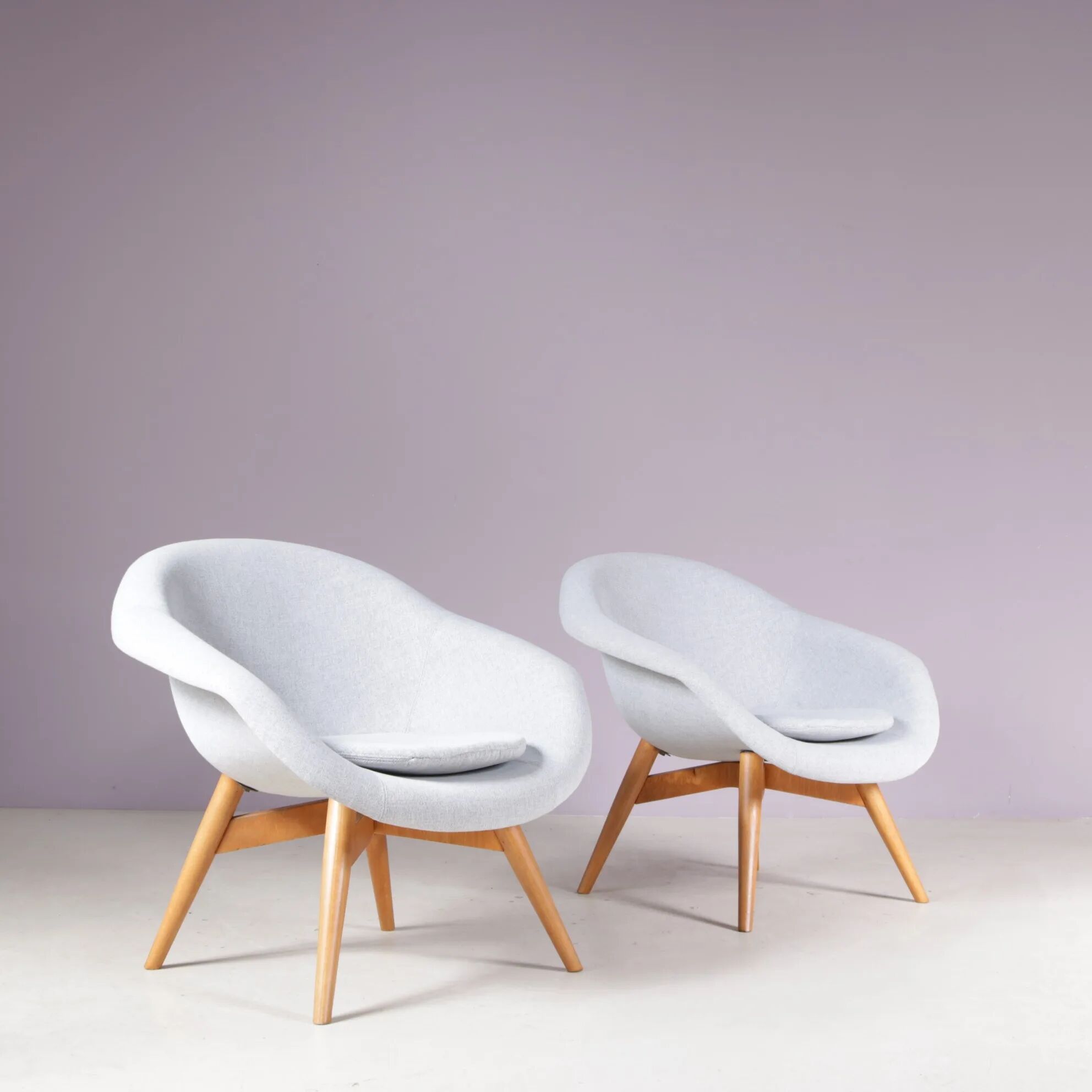 1950s set of 2 easy chairs by Frantisek Jirak, Czech