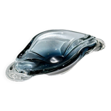 Vide-poche italien Murano années 1970 gris bleu