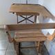 Bureau d'écolier en bois