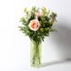Scandinavian Lime Glass Vase / Rune Strand for Sea Kosta Glasbruk / 1970s