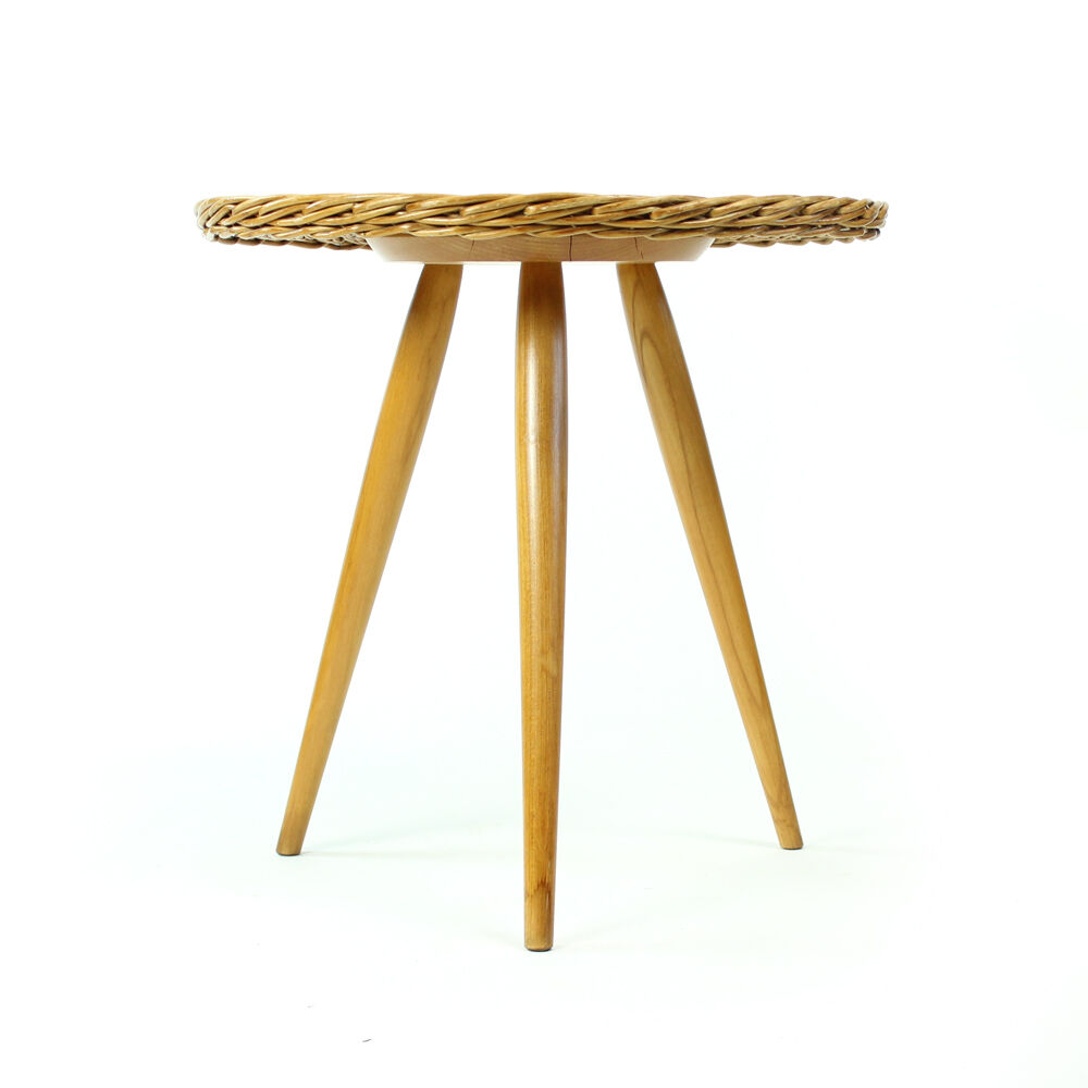Rattan coffee table by Uluv, Czechoslovakia, circa 1960