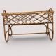 Vintage standing planter in rattan and bamboo – Riviera style, 1970s