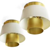 Pair of ceiling lamps "Tivoli" by Jørn Utzon for Nordisk Solar Compagni. Denmark 1970s