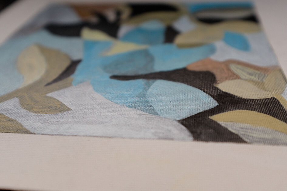 Blue Flower and Hand