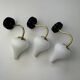 Lot of 3 old vintage opaline wall lights