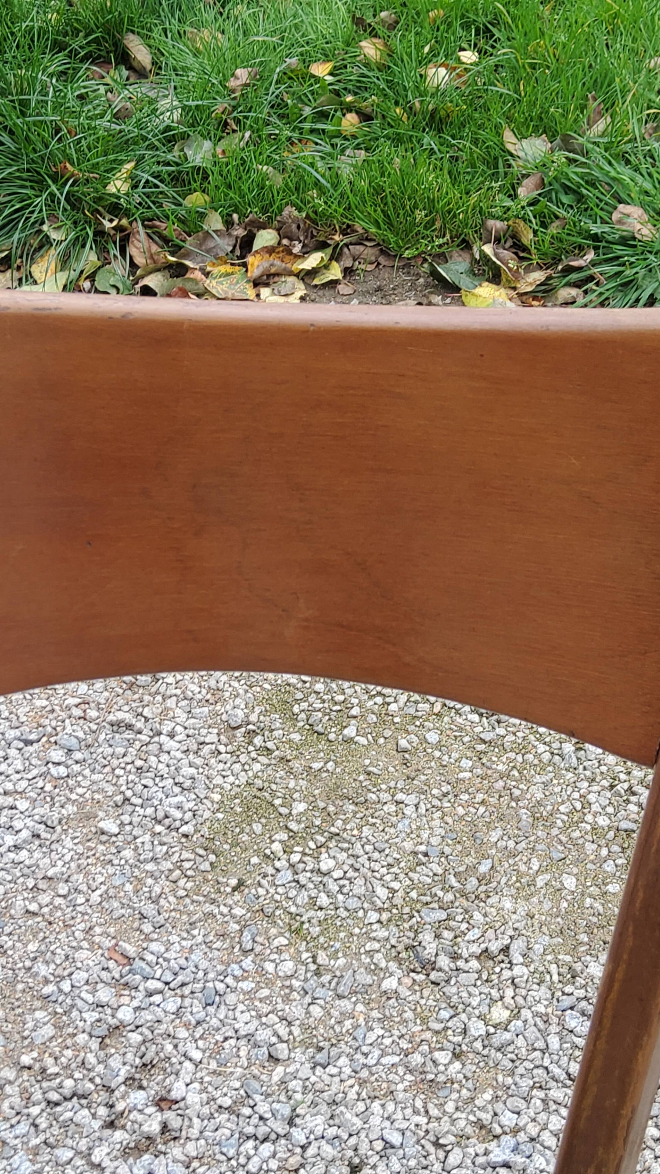 Pair of 50's Scandinavian style mahogany chairs