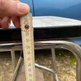 Modular white formica folding step stool from the 70s