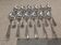 12 silver-plated metal teaspoons by silversmith Francois Frionnet Florian