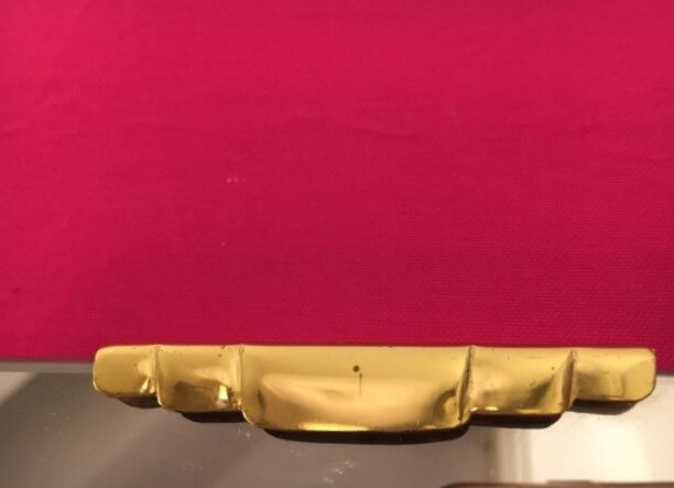 Mirror mirror 75cm x 35cm brass, 1960's