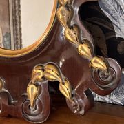 Miroir acajou 1950