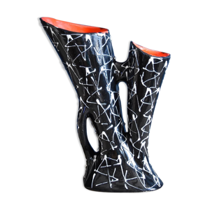 Vase en céramique noir