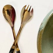 Couverts de service en inox et bakélite, Guy Degrenne