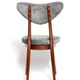 Vintage mid-century grey velvet heart-shaped chair, Europe, 1960s.