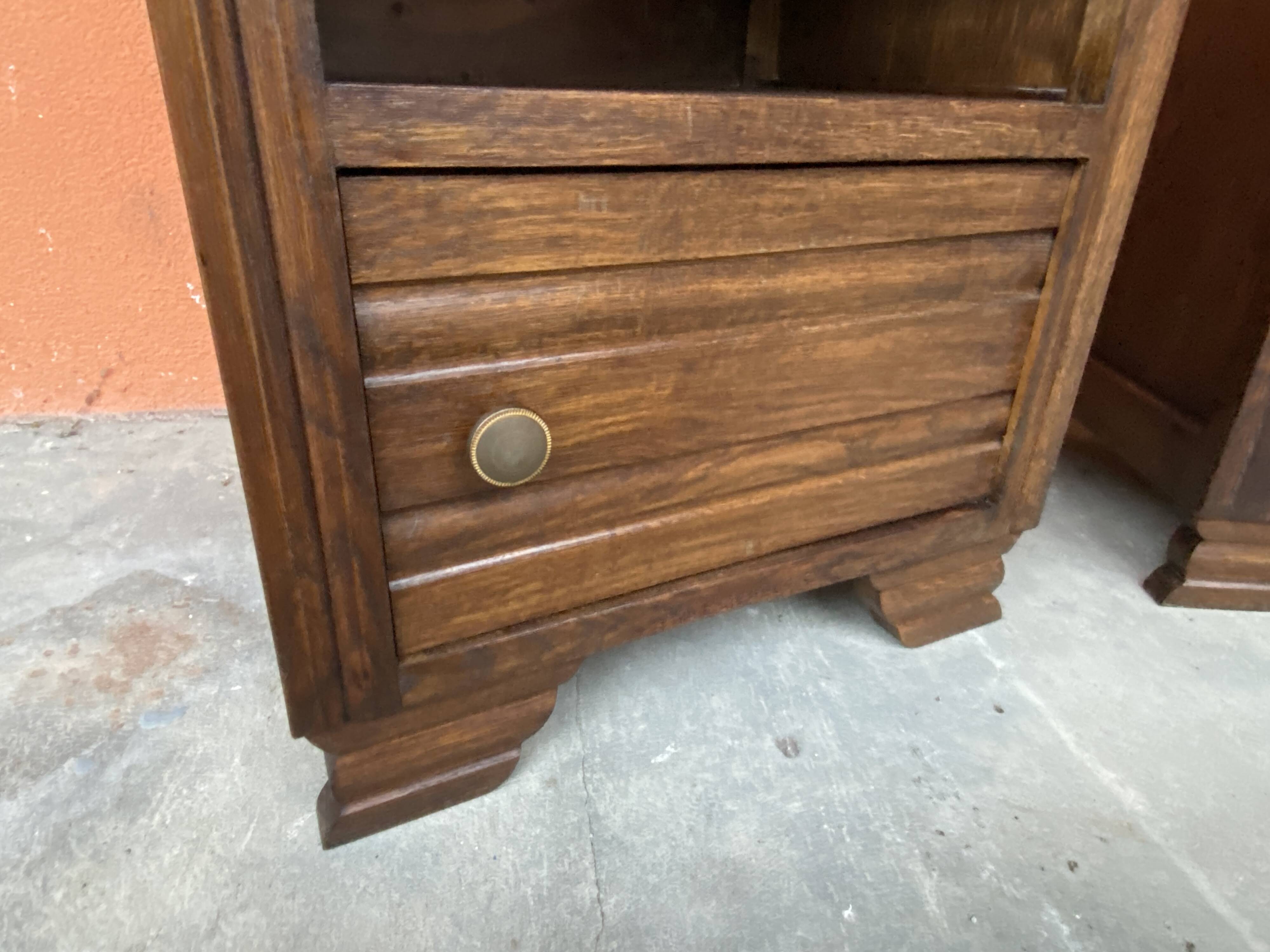 Paire de chevets Art Deco vintage 1950s