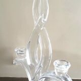 Glass torch candle holder 1950