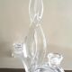 Glass torch candle holder 1950