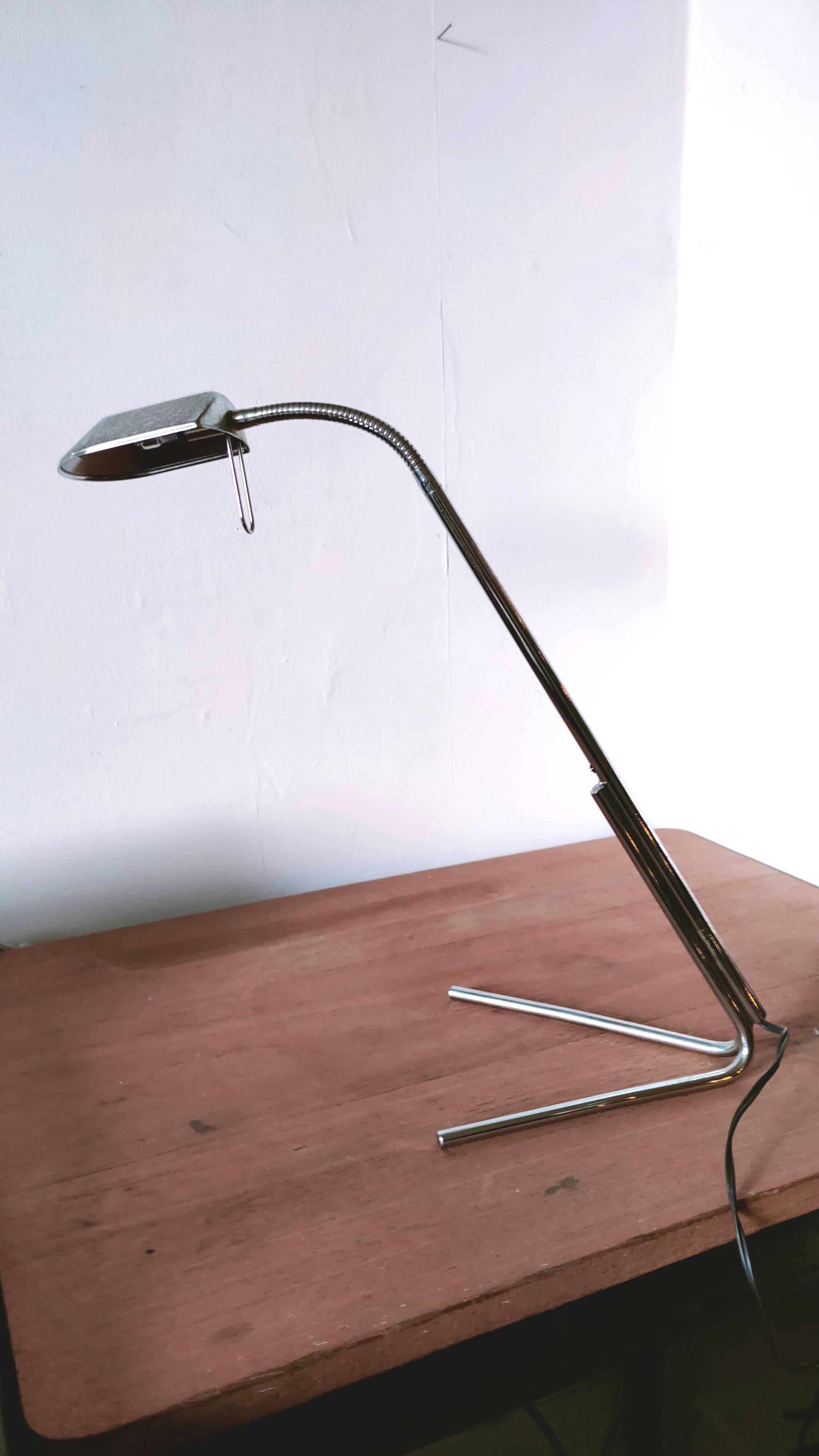 Modernist steel lamp