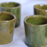 Lot de 6 verres à liqueur en grès