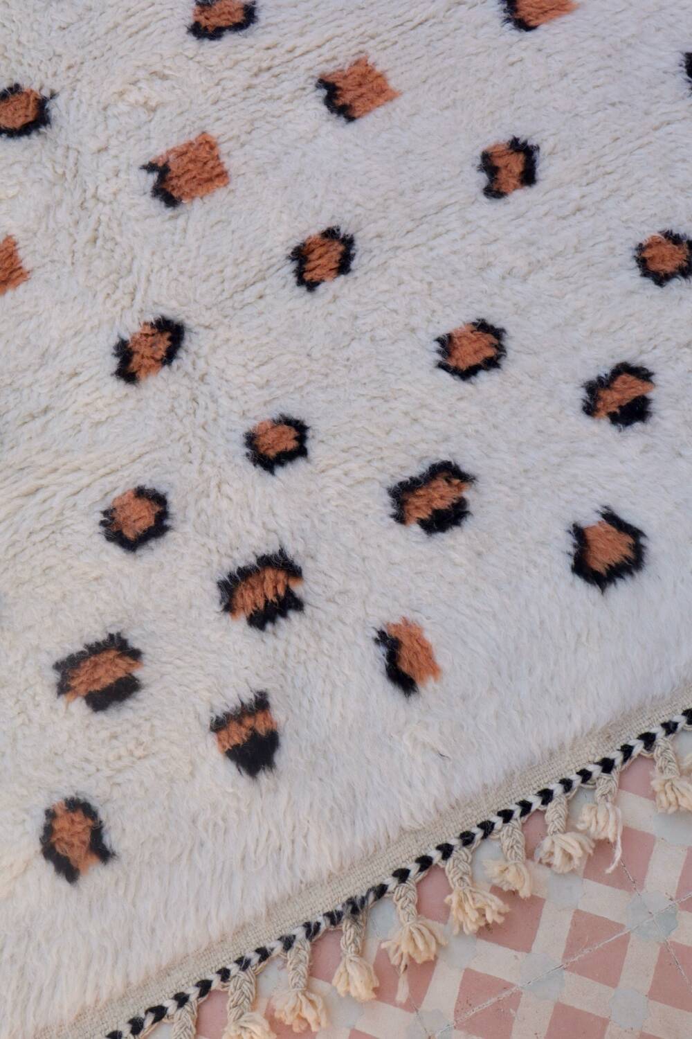 Tapis berbère léopard fait-main