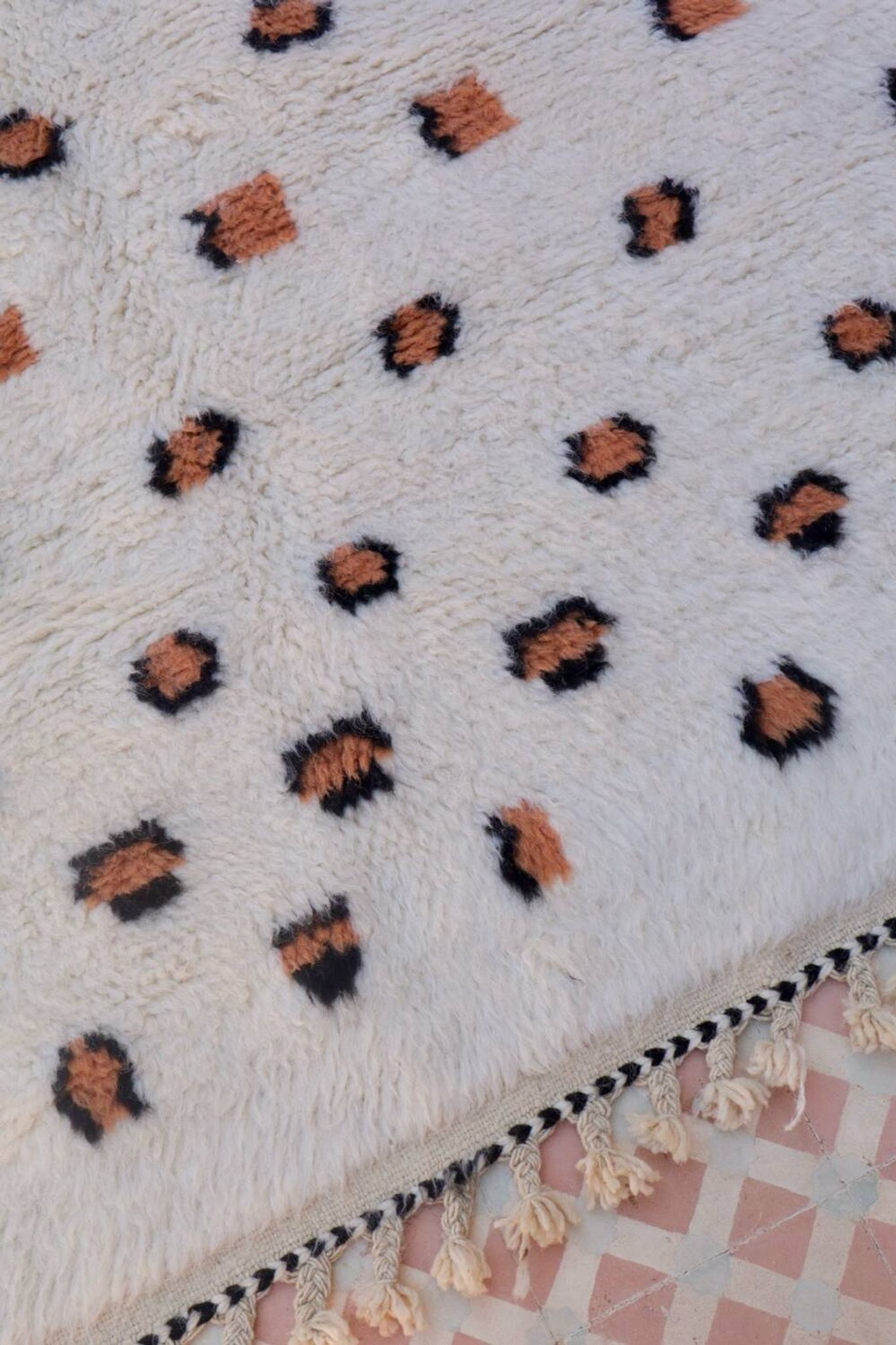 Tapis berbère léopard fait-main
