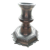 Candlestick or lamp in solid punched pewter