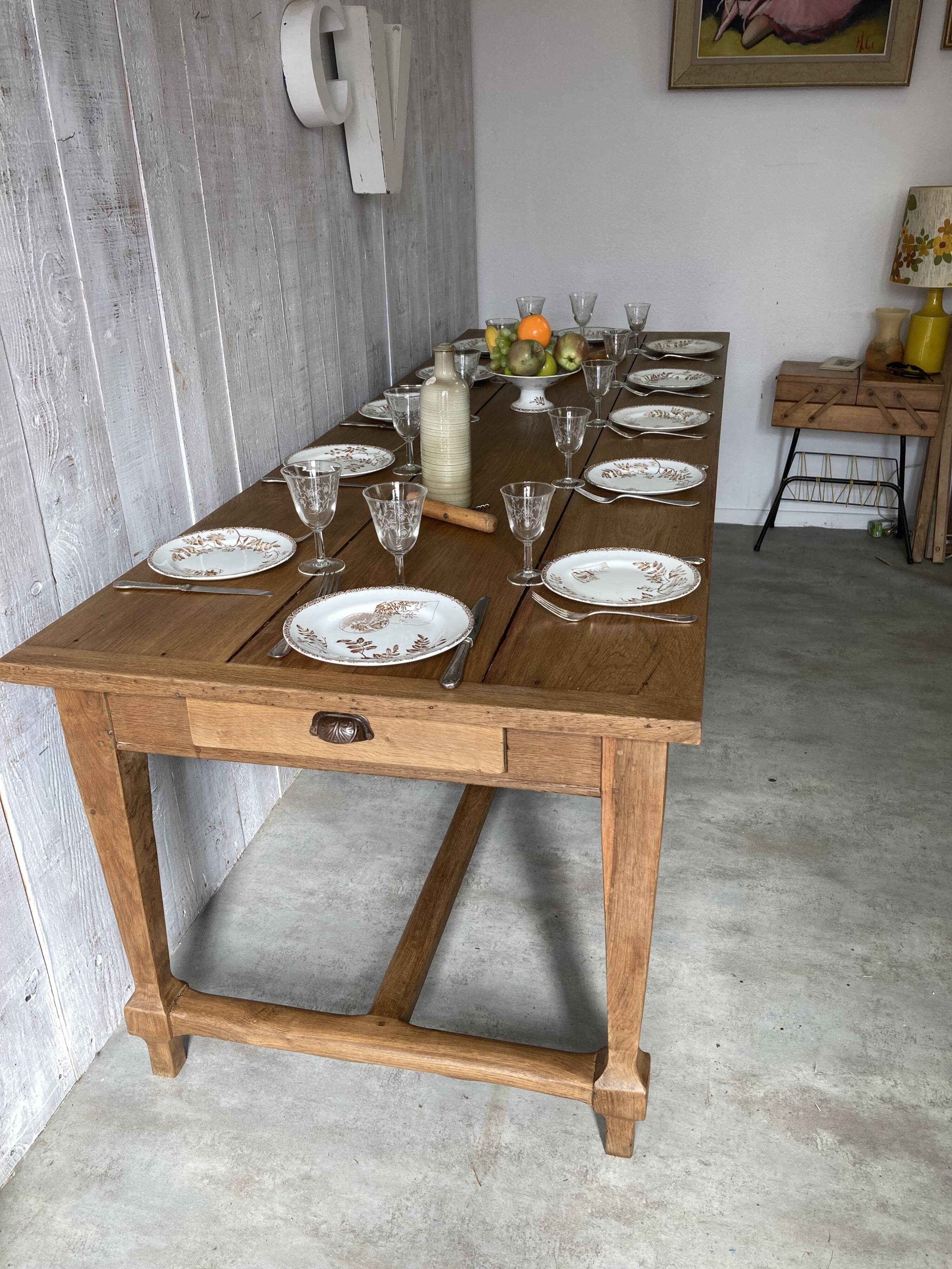Table de ferme 244x82cm