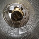 Art deco holophane streaked glass suspension 1930