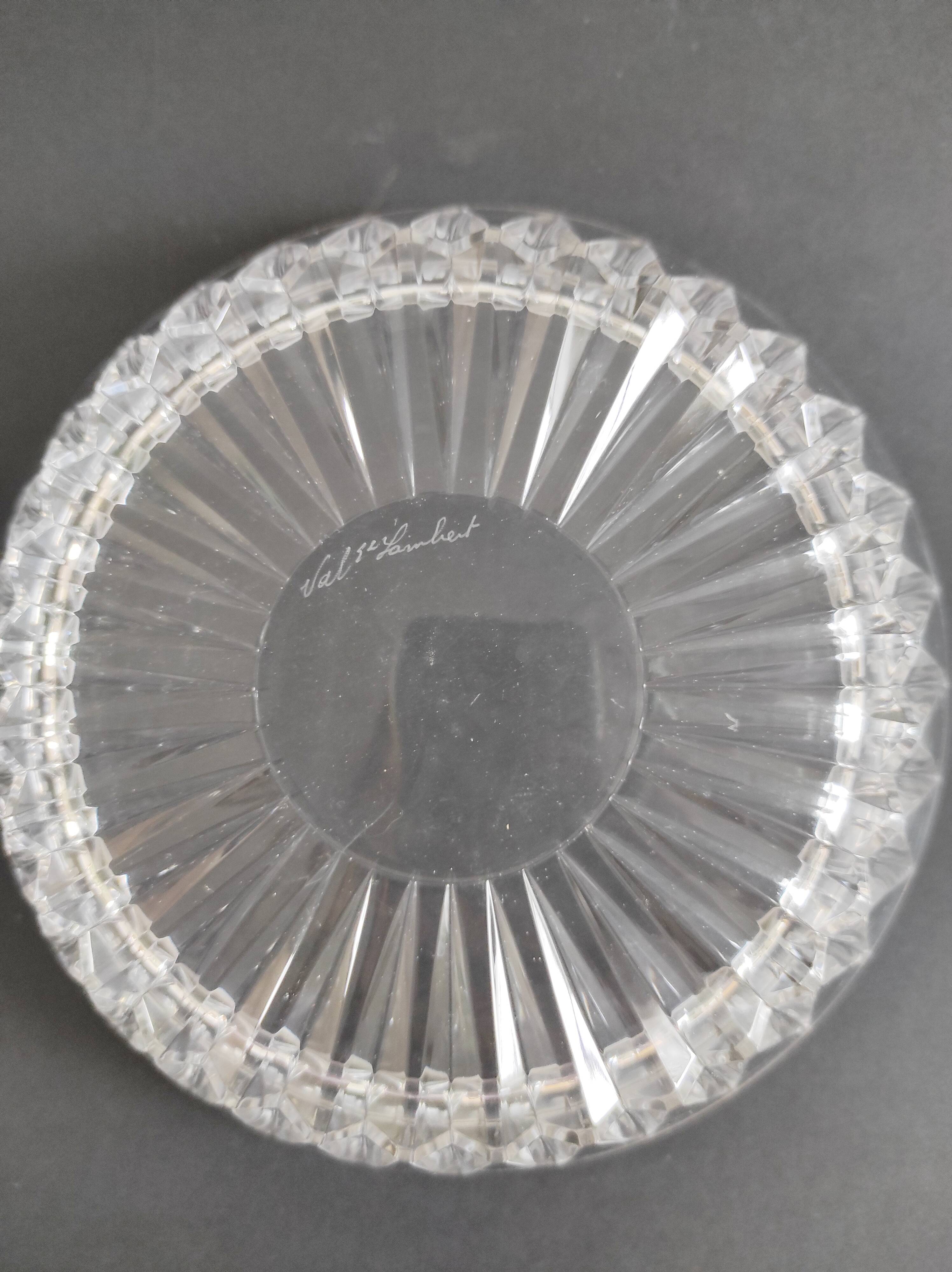 Val Saint Lambert crystal dish