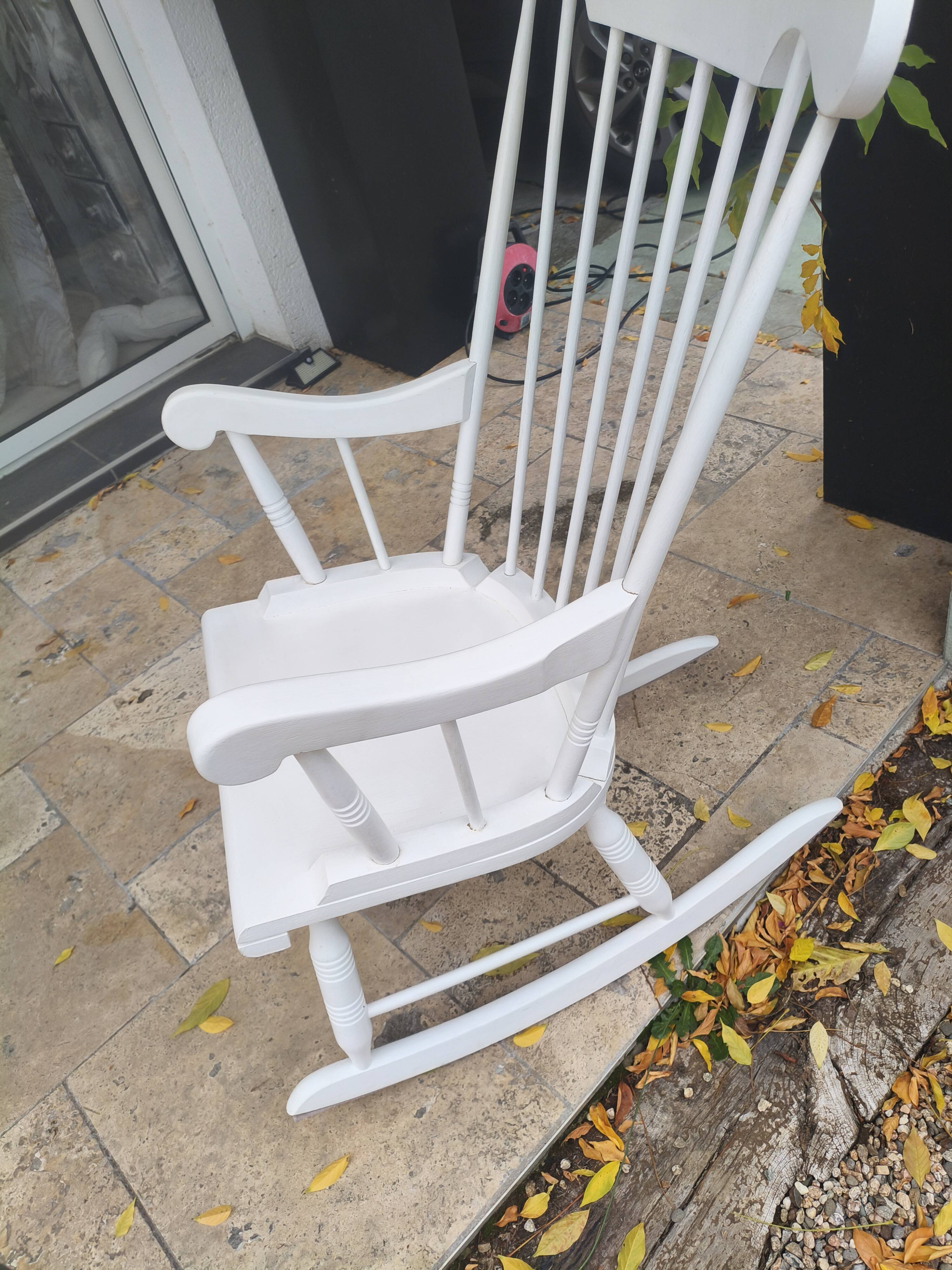 White rocking chair