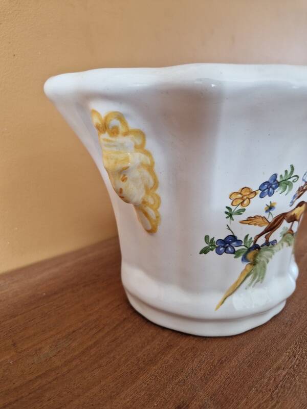 Bouquet holder or flower spike in Moustiers earthenware
