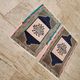 Set of 2 vintage handmade Turkish rugs 51x82 cm