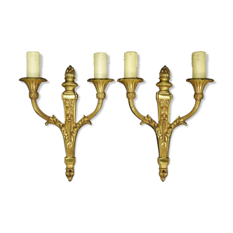 Pair of Louis XVI style torch lamps