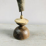 Old wooden wing on pedestal