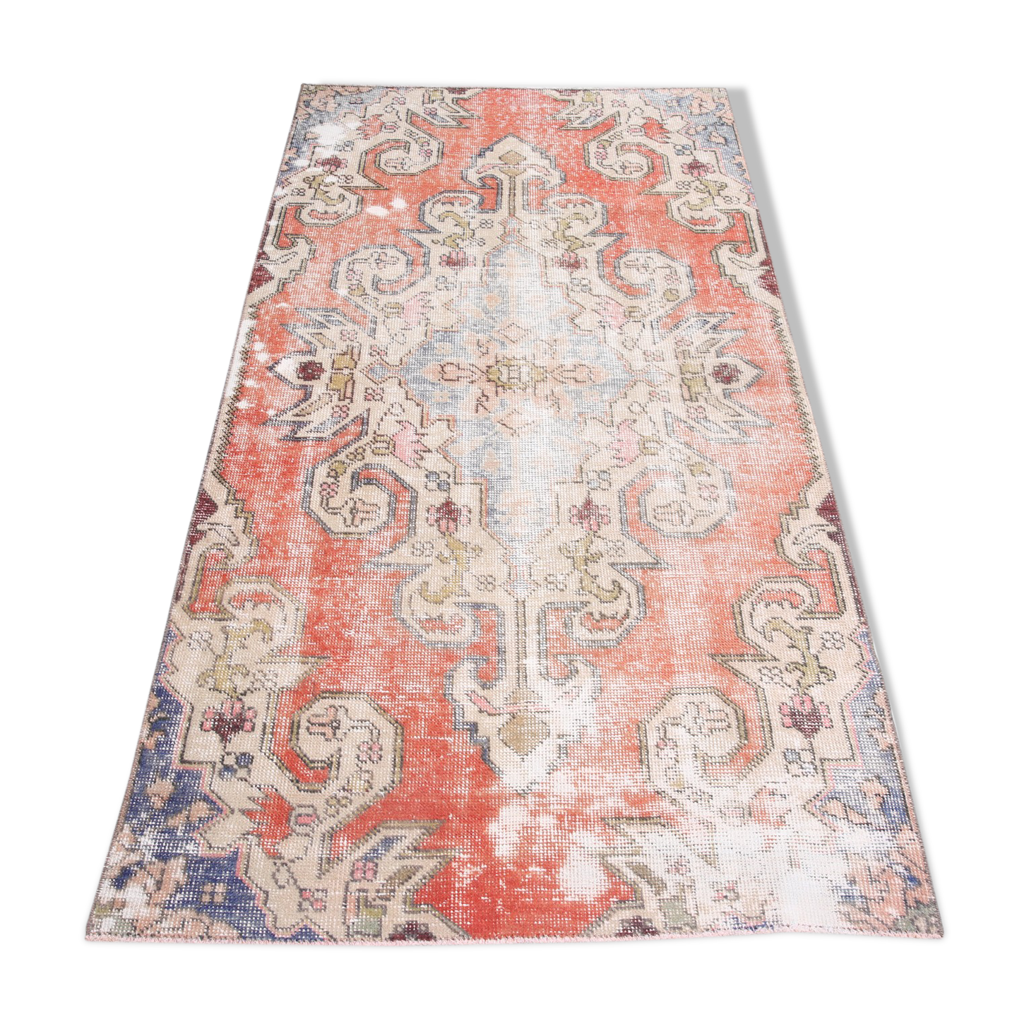 3x6 beige and red carpet rug