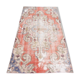 Tapis 194x108cm beige et rouge