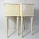 paire de chevets tables de nuit ivoire vintage de style Louis XVI