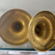 Pair of miniature torch brass candlesticks from the 70s