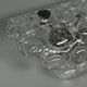 1960s 1970s Wall Lamp Fischer Leuchten Germany Wall Sconce Ice Glass Design