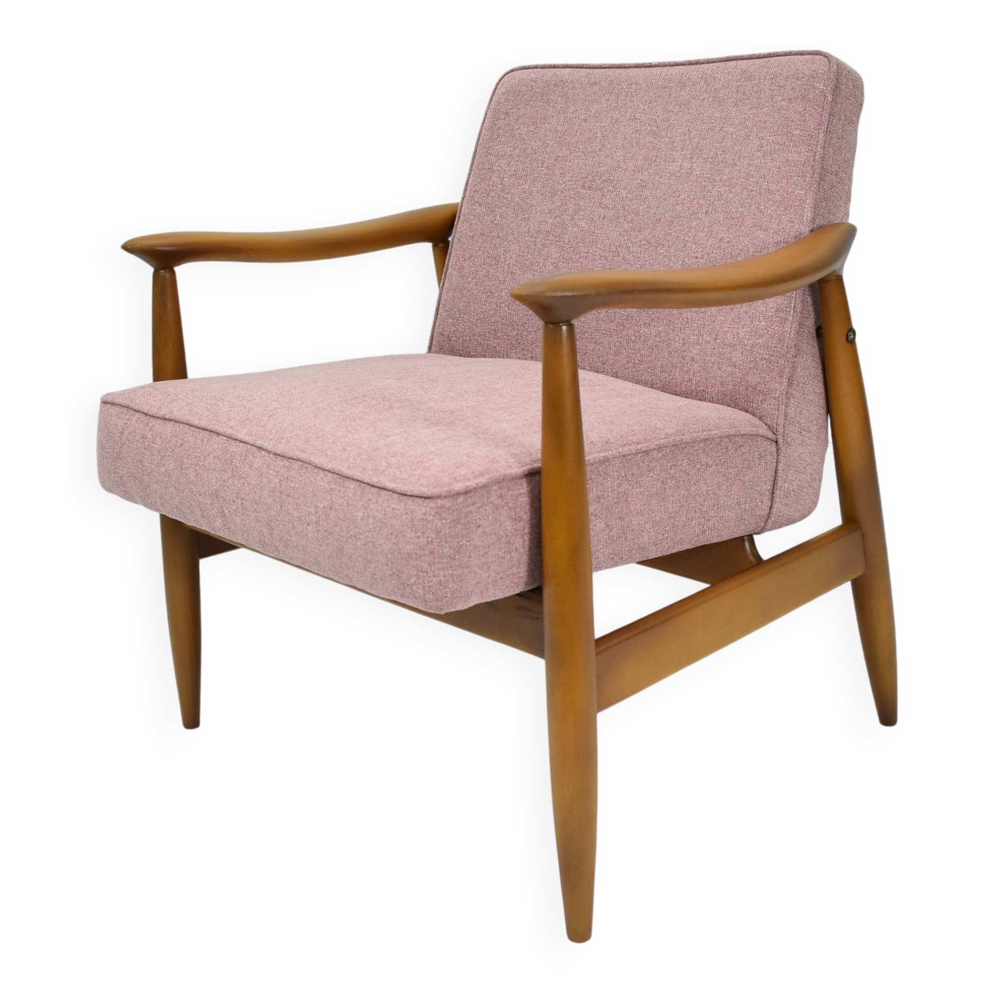 Original vintage armchair "CoCo", 1960s, fully restored, pink