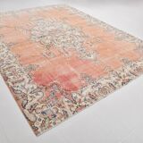 Red & Orange Large Turkish Vintage Rug, 261x351Cm