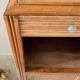 Table de chevet cube en chêne annees 50