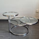 Table basse vintage Leitmotiv Swivel en métal chromé