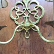 Paire d'appliques 1970 en laiton