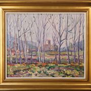 Paysage postimpressionniste - Huile sur toile