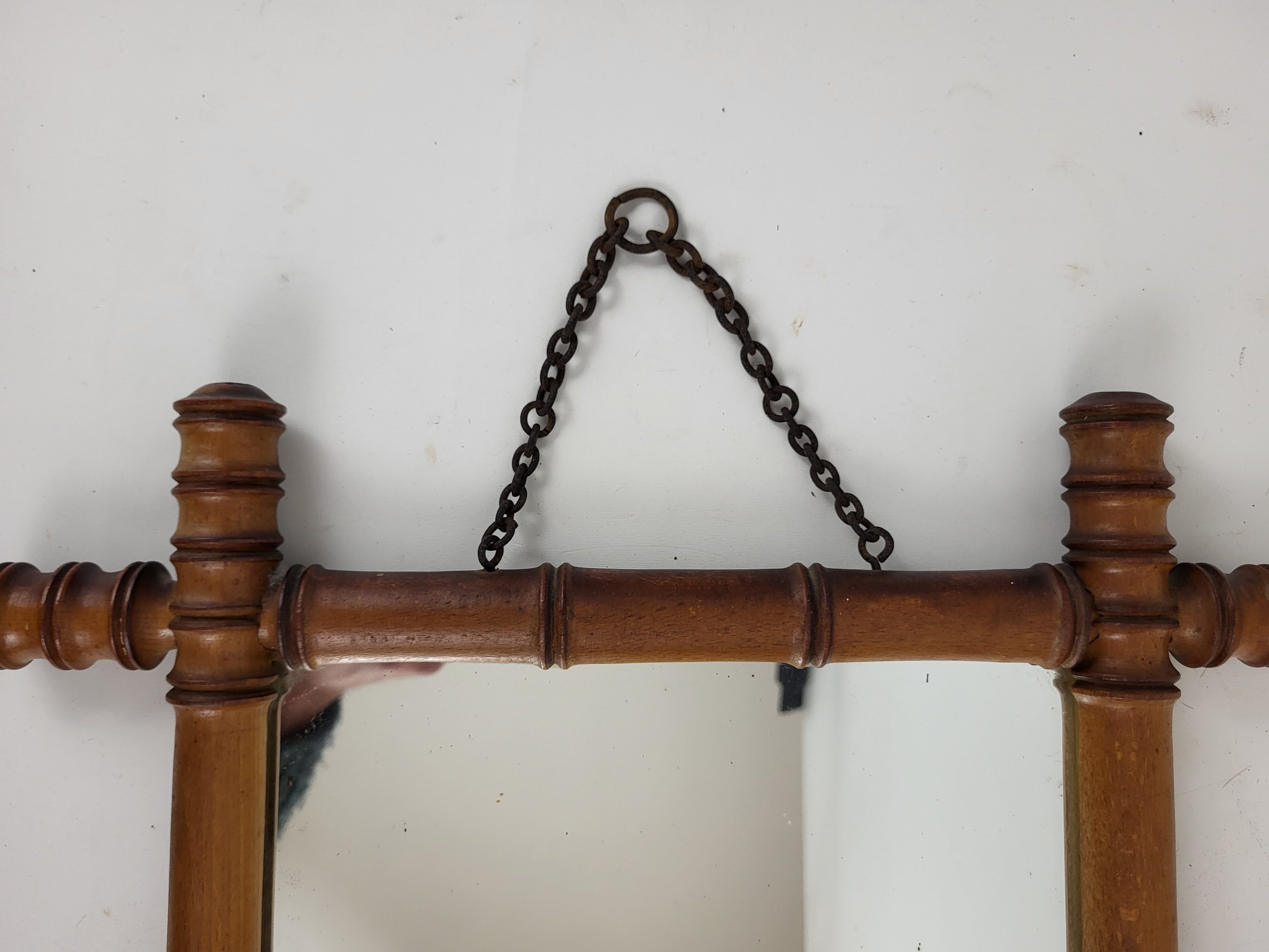 Bamboo mirror 1900, 38*44 cm