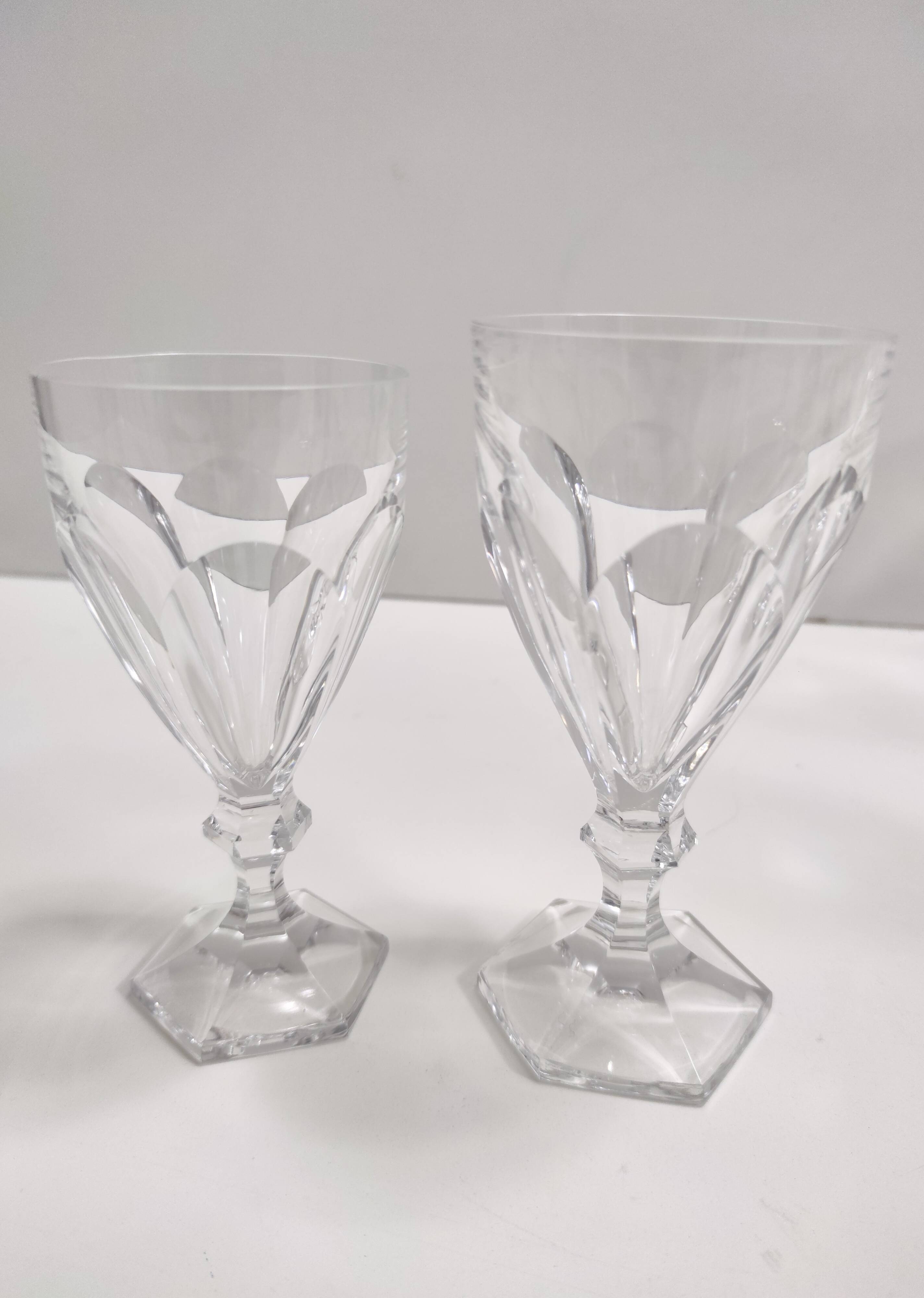 Postmodern Set of Eighteen Solid Crystal Drinking Glasses by Kosta Boda, Sweden