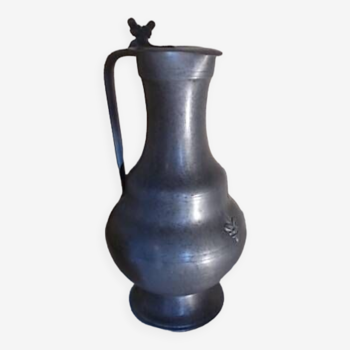 Large pewter pitcher