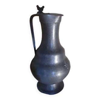 Large pewter pitcher