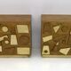 Brutalist Italian Ash Tree and Brass Chests of Drawers, Two